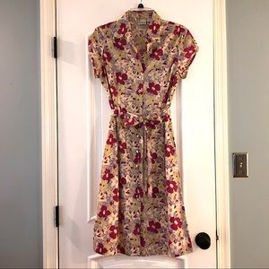 Newport News cotton, short-sleeved shirt dress- S6